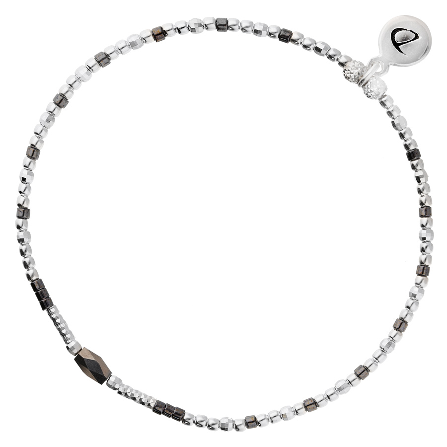 BRACELET ÉLASTIQUE INFINITY BLEU NUIT