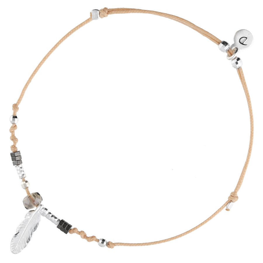 BRACELET PLUME EVORA BEIGE