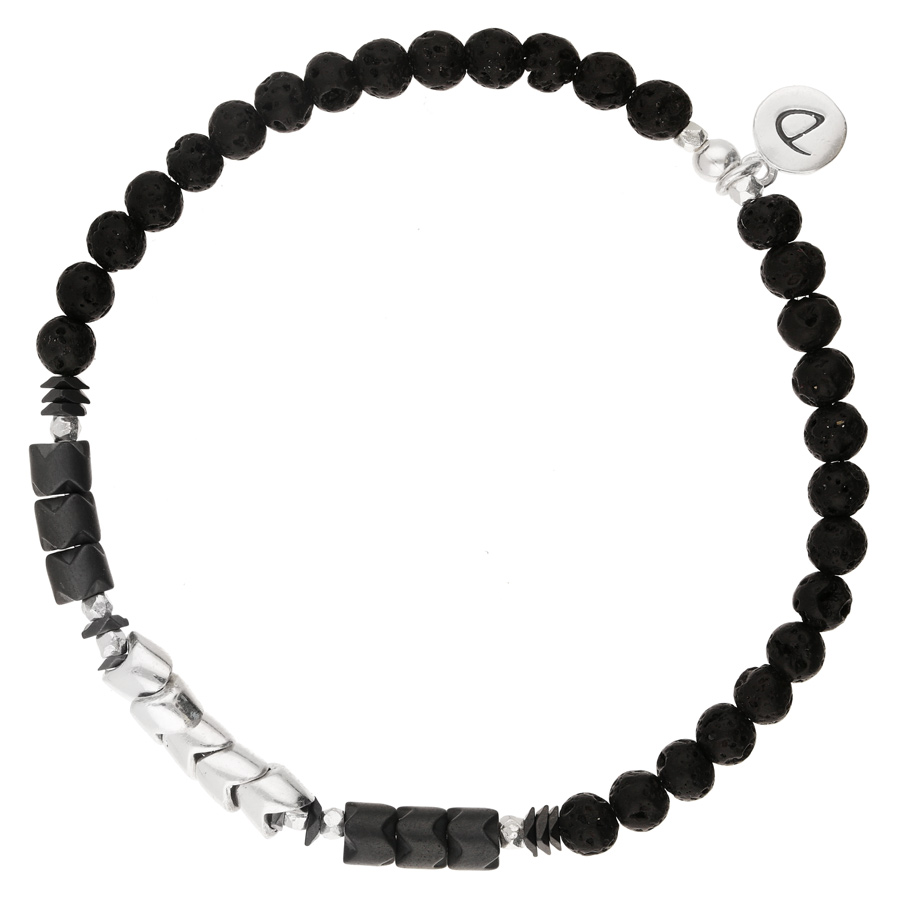 BRACELET HOMME ÉLASTIQUE KENYA NOIR