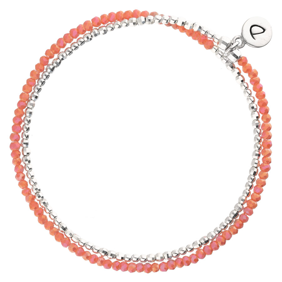 BRACELET ELASTIQUE HEAVEN CORAIL DOUBLE RANGS