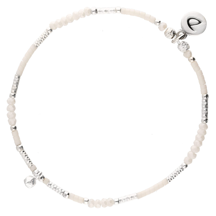 BRACELET ELASTIQUE PAROS BLANC