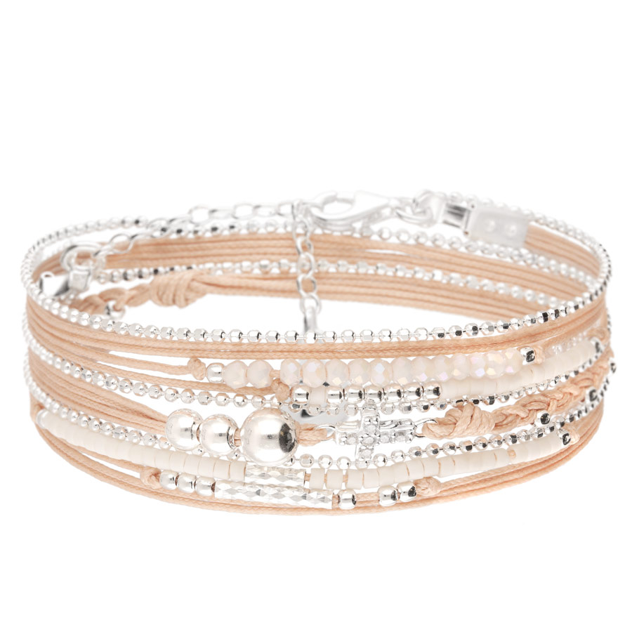 Bracelet Elastique Heaven Opaline Double Rangs ☆ DORIANE BIJOUX