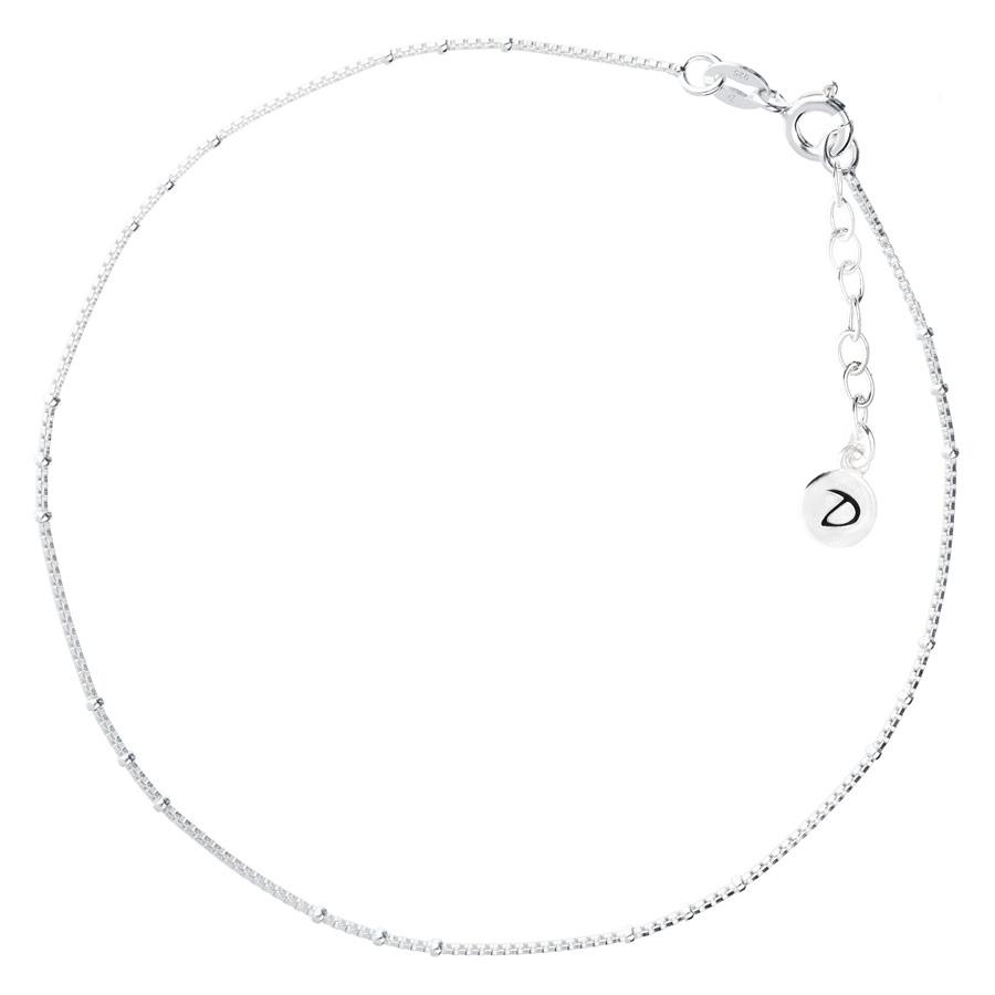 CHEVILLERE CHAINE FINE ET PETITES PERLES