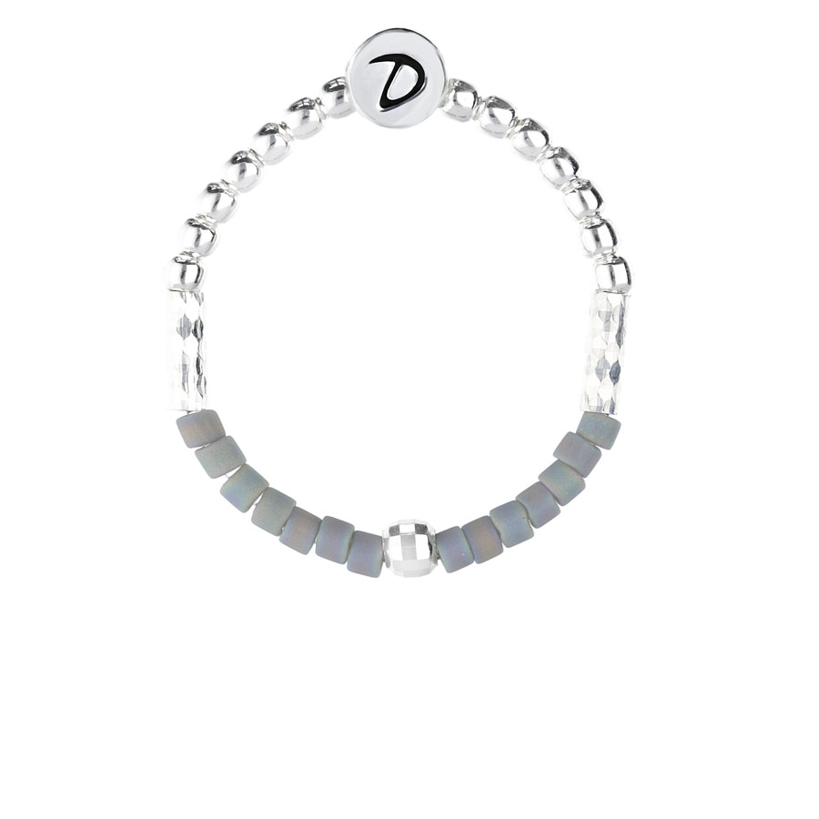 BAGUE GRISE ET SILVER