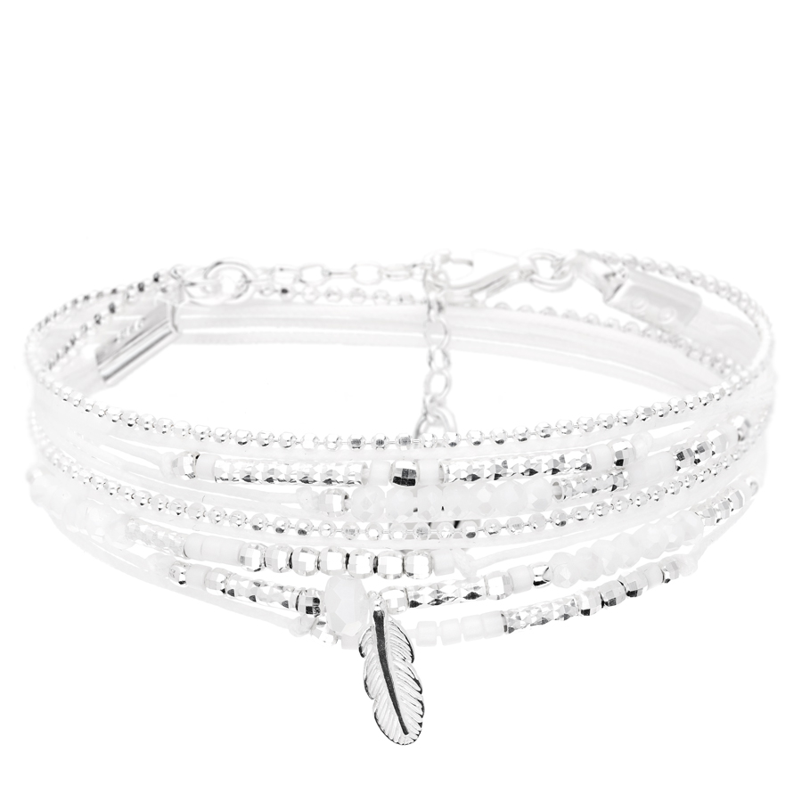 Bracelet trèfle blanc – Riznicabijoux