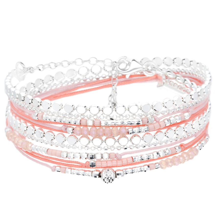 BRACELET MOOREA DOUBLE TOURS ROSE