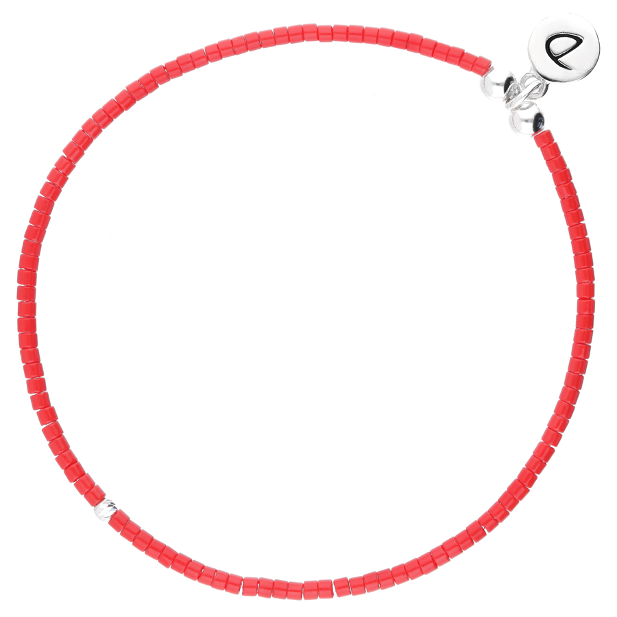 BRACELET ELASTIQUE MIYUKI ROUGE LUMINEUX