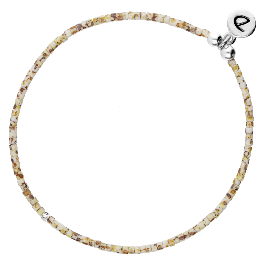BRACELET ELASTIQUE MIYUKI LÉOPARD CLAIR