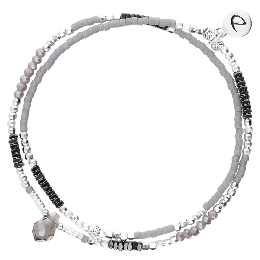 BRACELET ELASTIQUE SPRING GRIS HÉMATITE