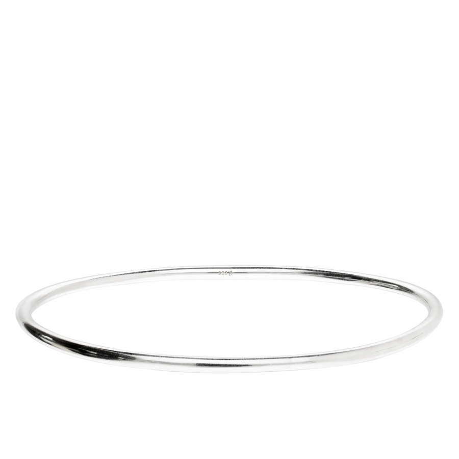 Bracelet Jonc Lisse En Argent Massif 925 Rhodié - Dolly-Bijoux - Pour Femme - Diamètre 65-69 Mm - Poids 4.4g - Élégant Et Intemporel