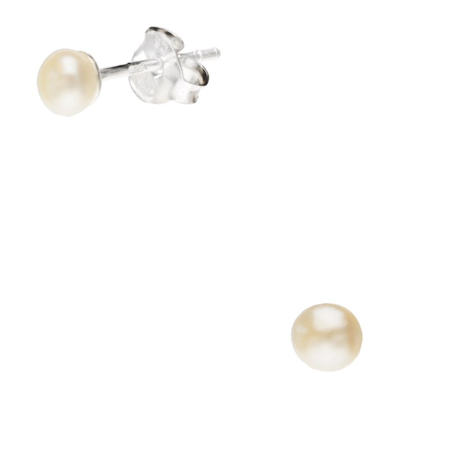 DIRECT OREILLES BOULE COULEUR NACRE 4MM