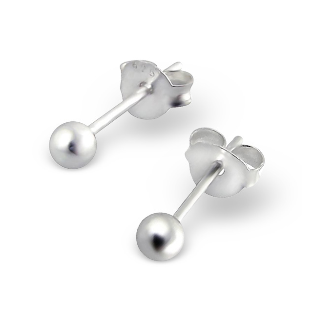 DIRECT OREILLES BOULE ARGENT 3MM