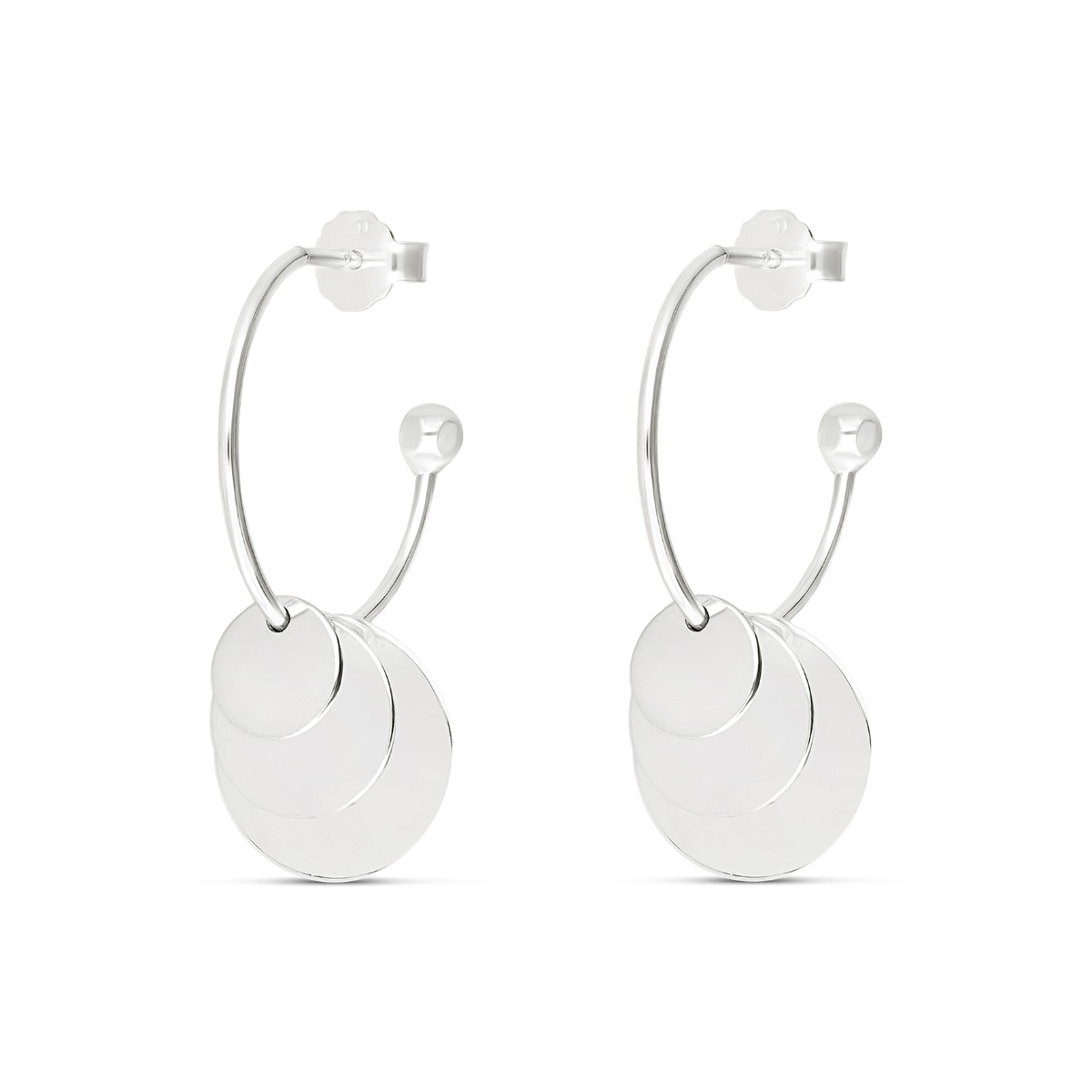 Boucles d'oreilles puce fille en argent 925 danseuse - Thanina & Bijoux