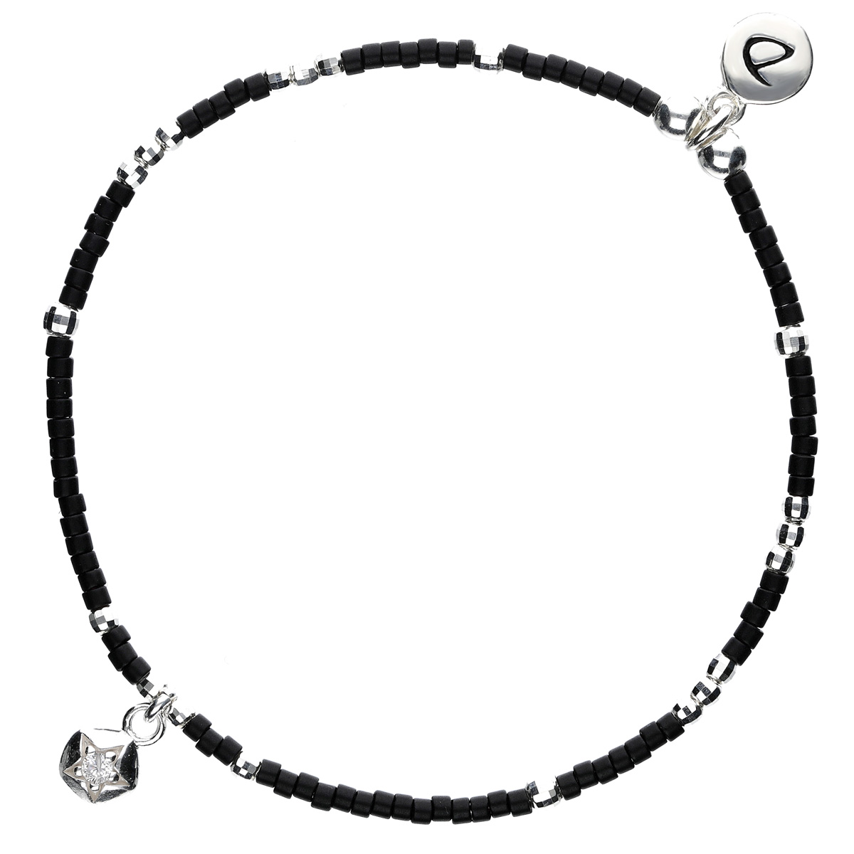 Bracelet Élastique Pastille Noir - DORIANE BIJOUX
