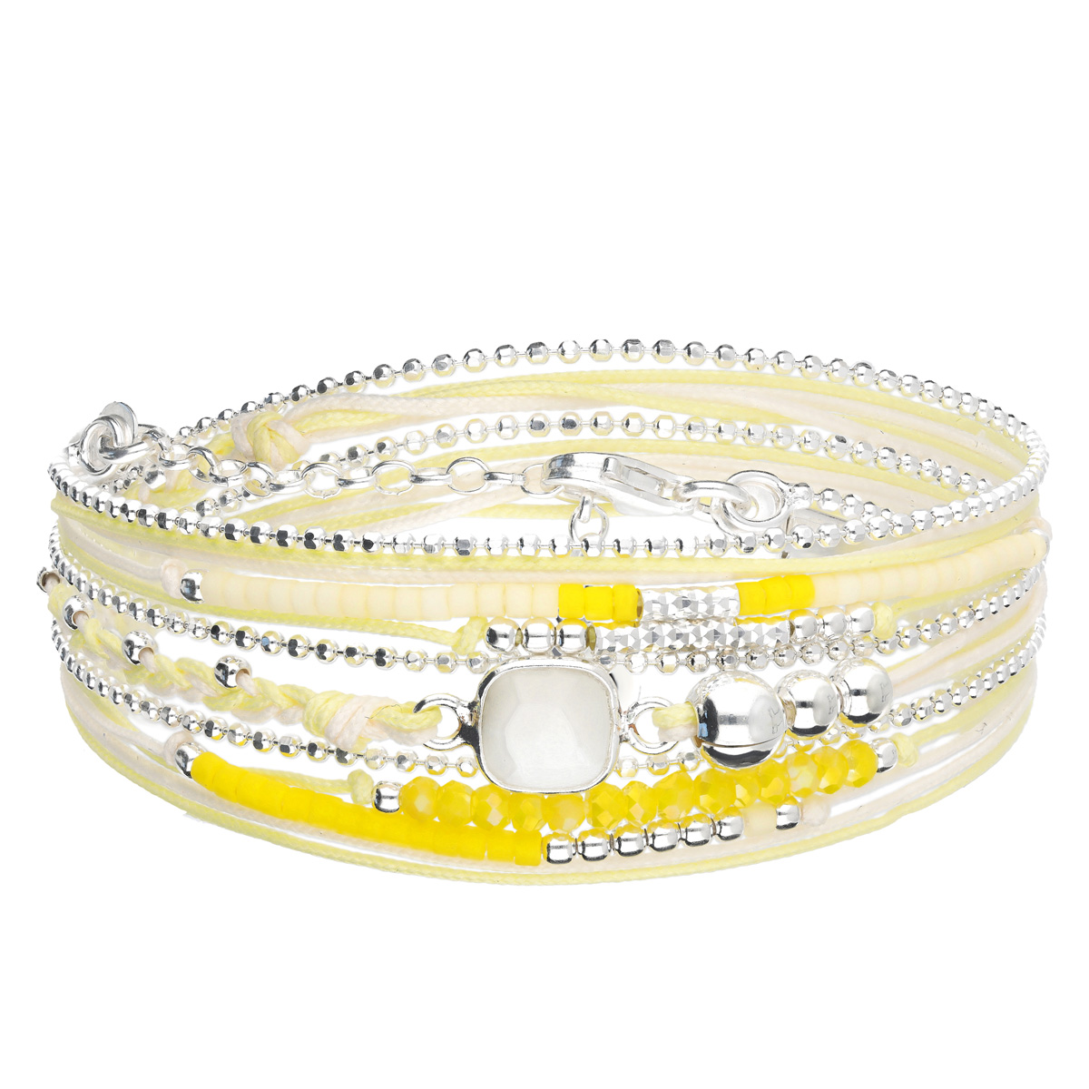 BRACELET CASSIS JAUNE CRÈME