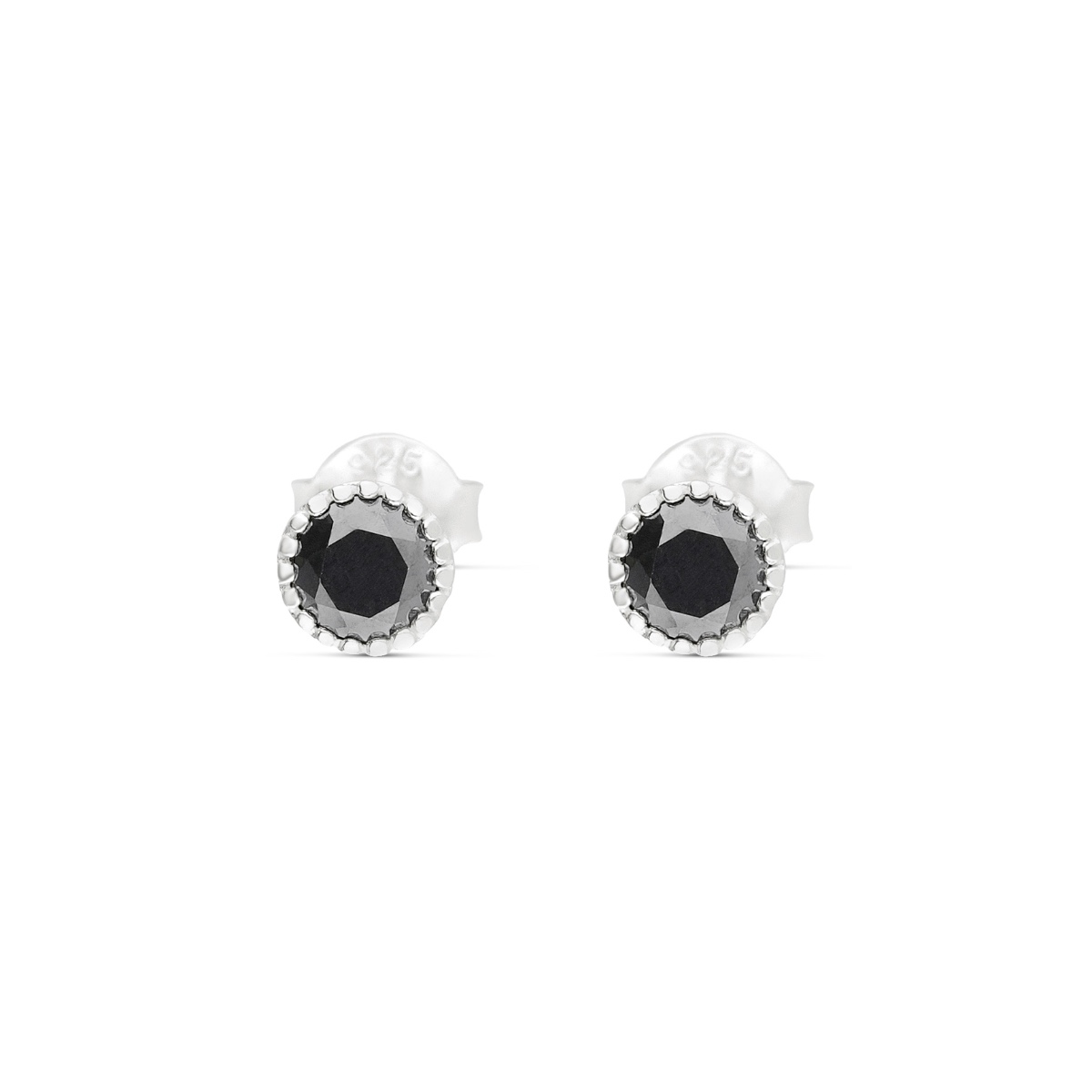 BOUCLES PETIT OXYDE ROND NOIR 4,5MM