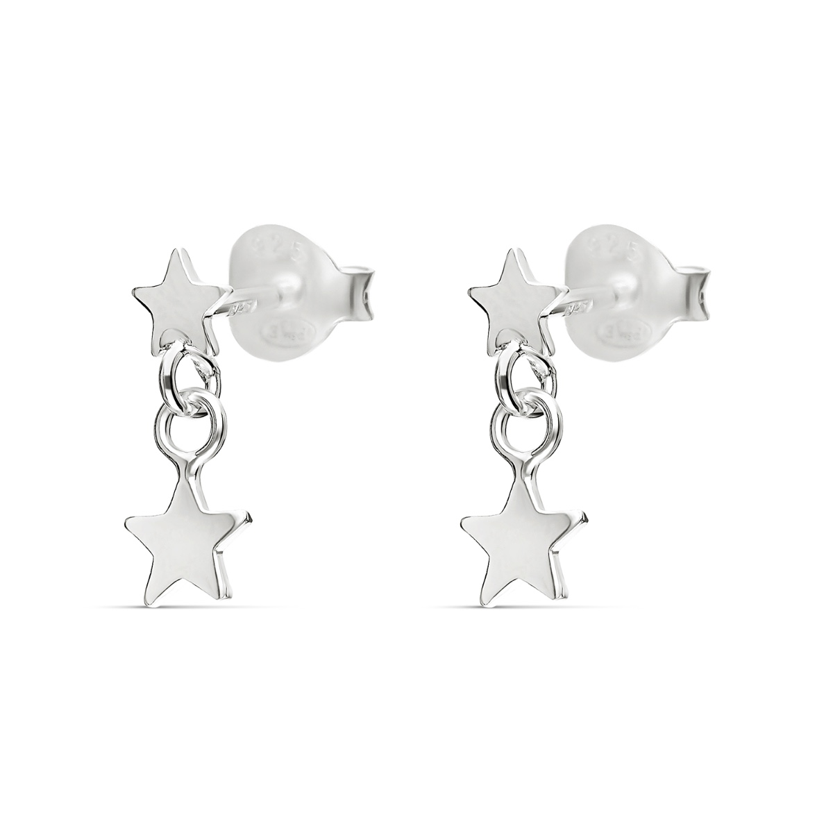 BOUCLES DOUBLE ÉTOILES PLATES