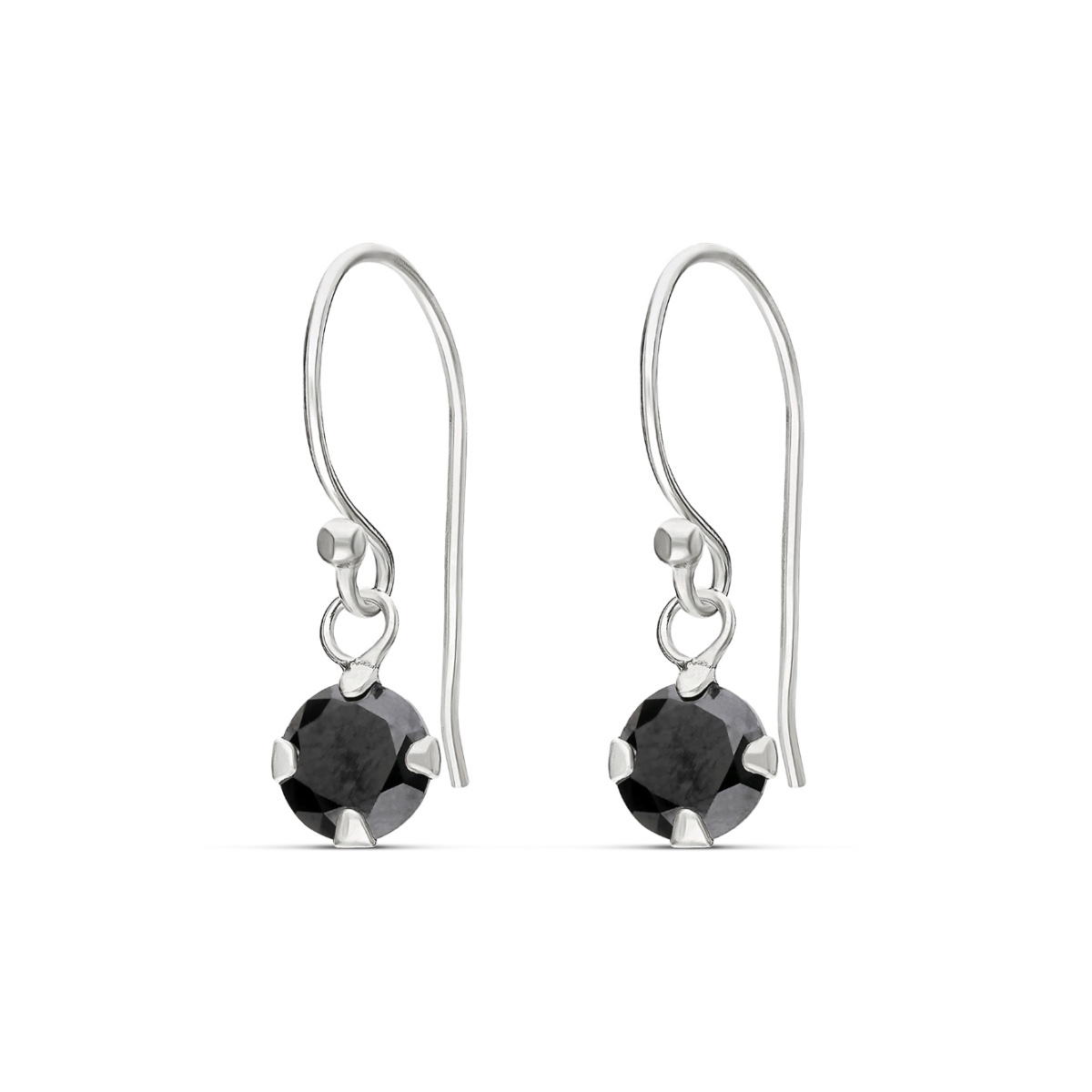 BOUCLES OXYDE DE ZIRCONIUM NOIR 5MM