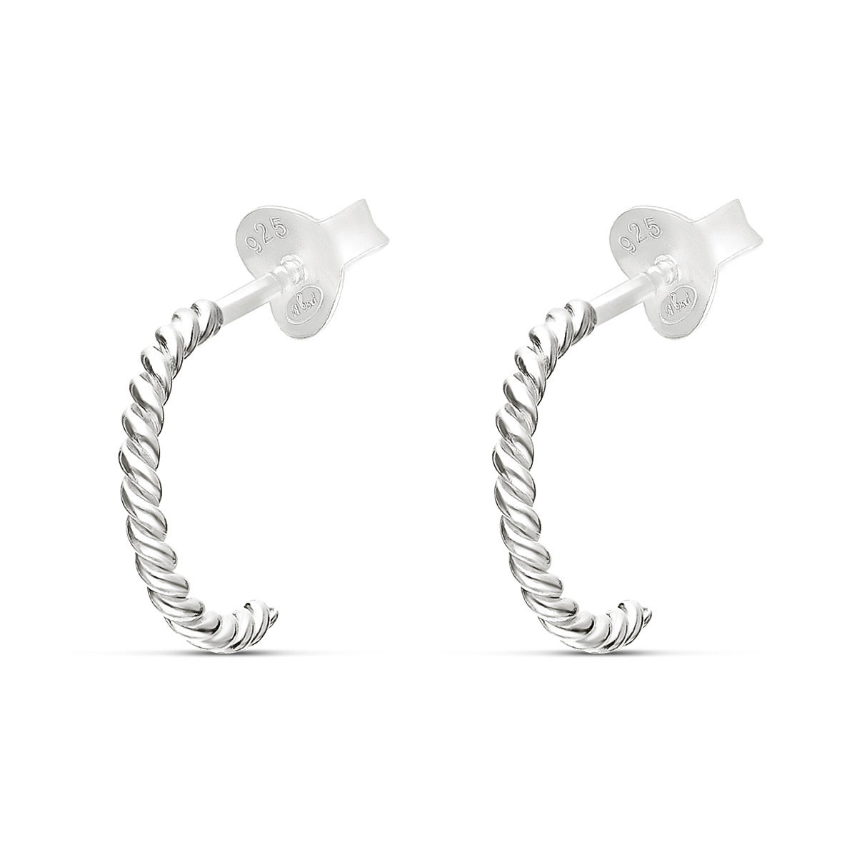 MINI CRÉOLES FINES TORSADÉES 7,5MM