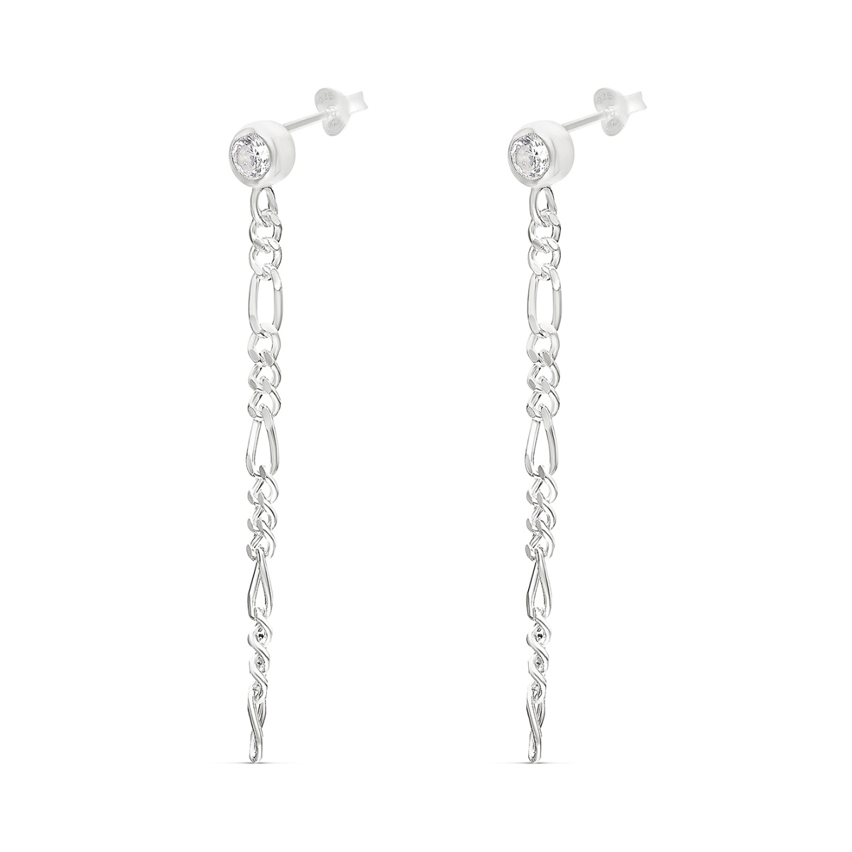 BOUCLES OXYDE INCRUSTÉ ET MAILLE ROCK