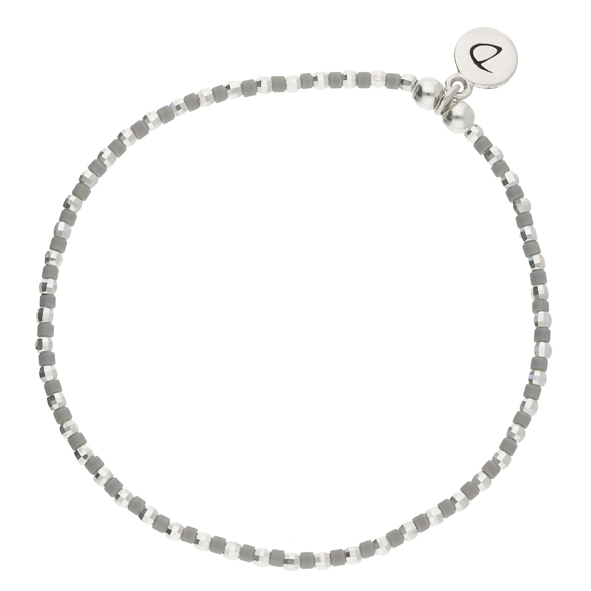 BRACELET ELASTIQUE IBIZA GRIS FONCÉ