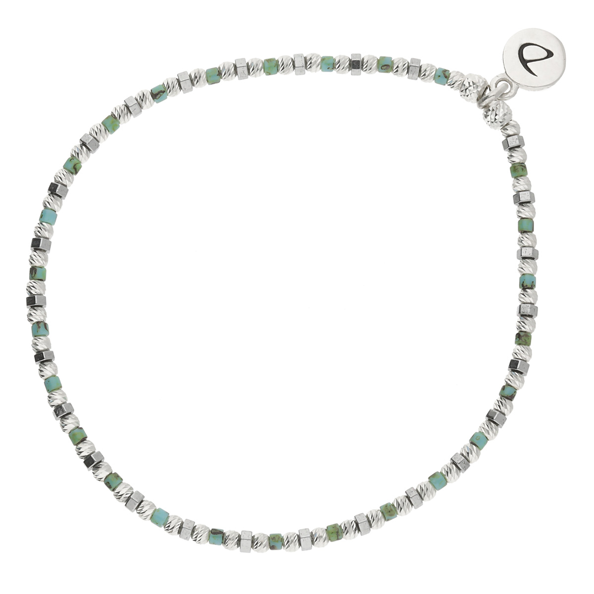 BRACELET ELASTIQUE JAVA VERT HÉMATITE