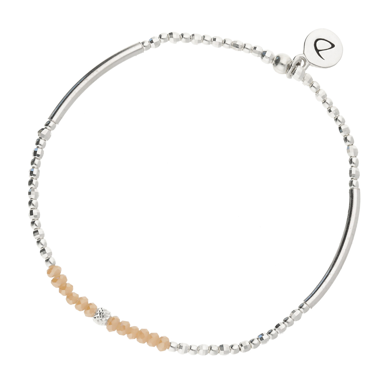 BRACELET ÉLASTIQUE SILVER FLIRTING BEIGE
