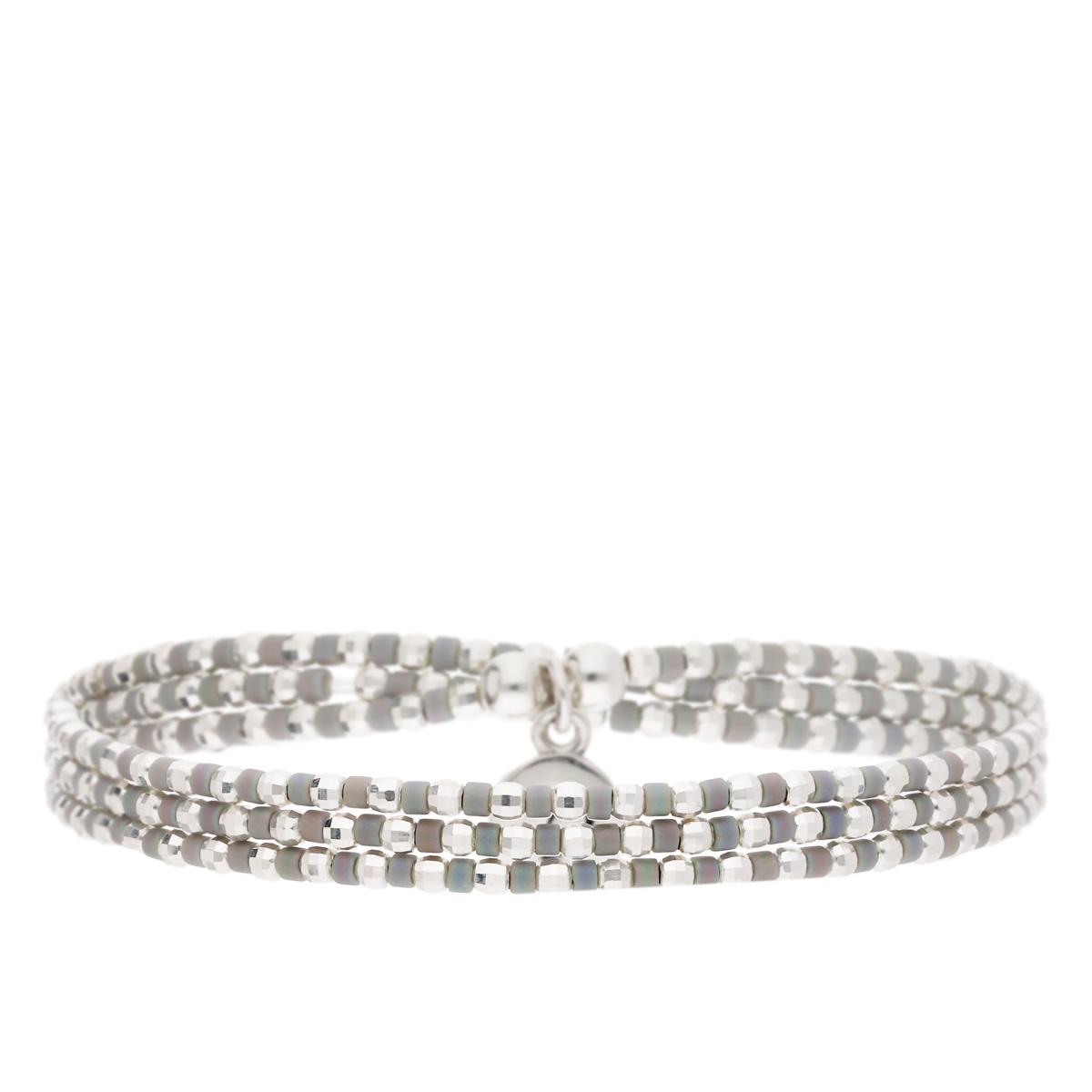 BRACELET TRIPLE ELASTIQUE IBIZA GRIS MAT