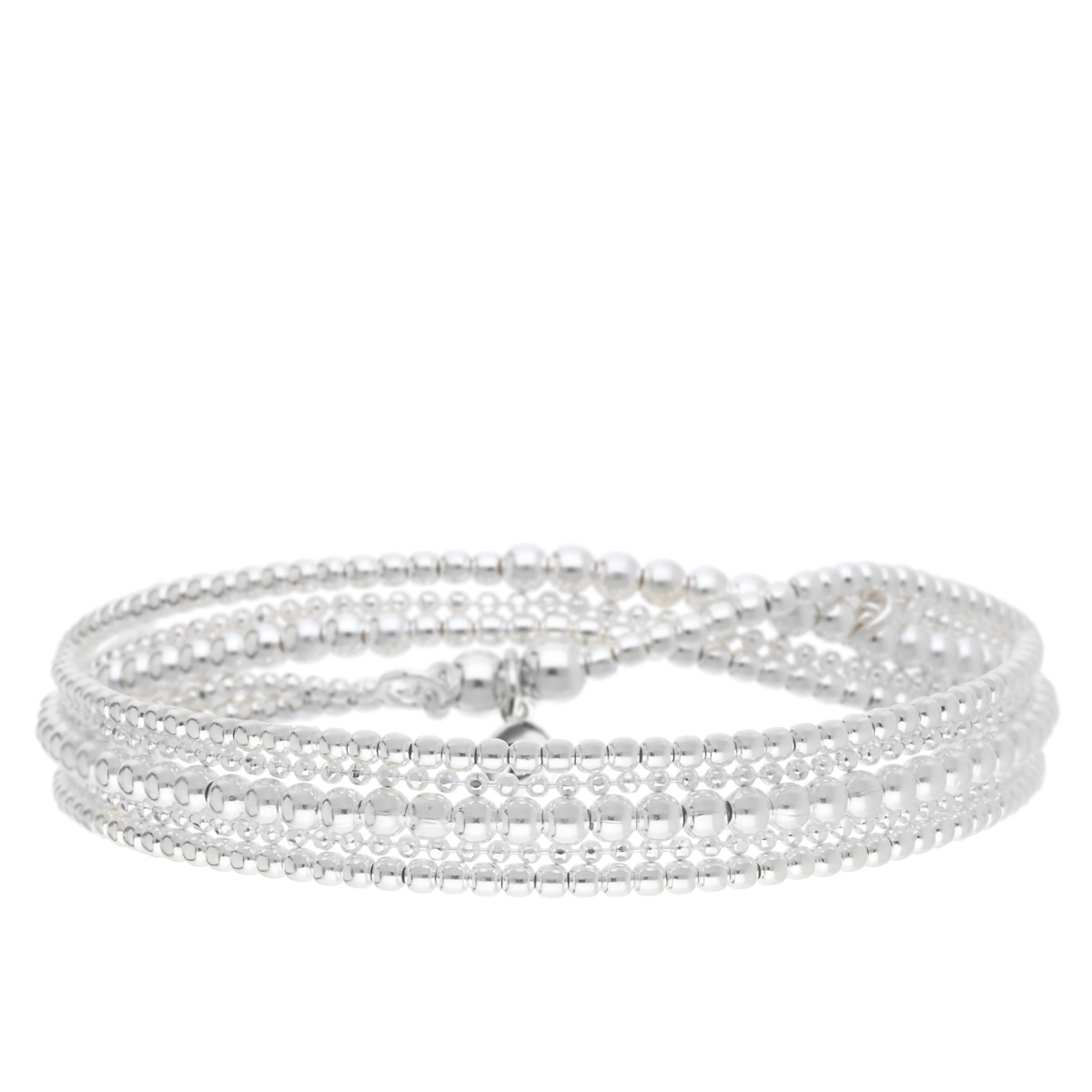 BRACELET BOULE TRIPLE TOURS CHAÎNE DIAMANTÉE