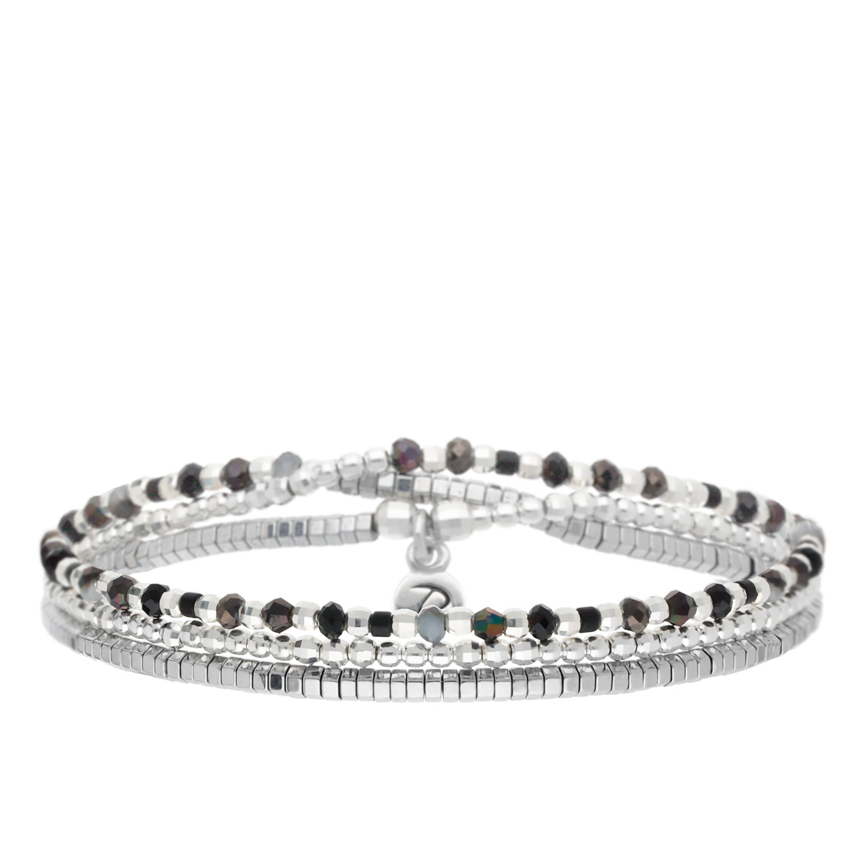 BRACELET HEAVEN NOIR HÉMATITE TRIPLE TOURS