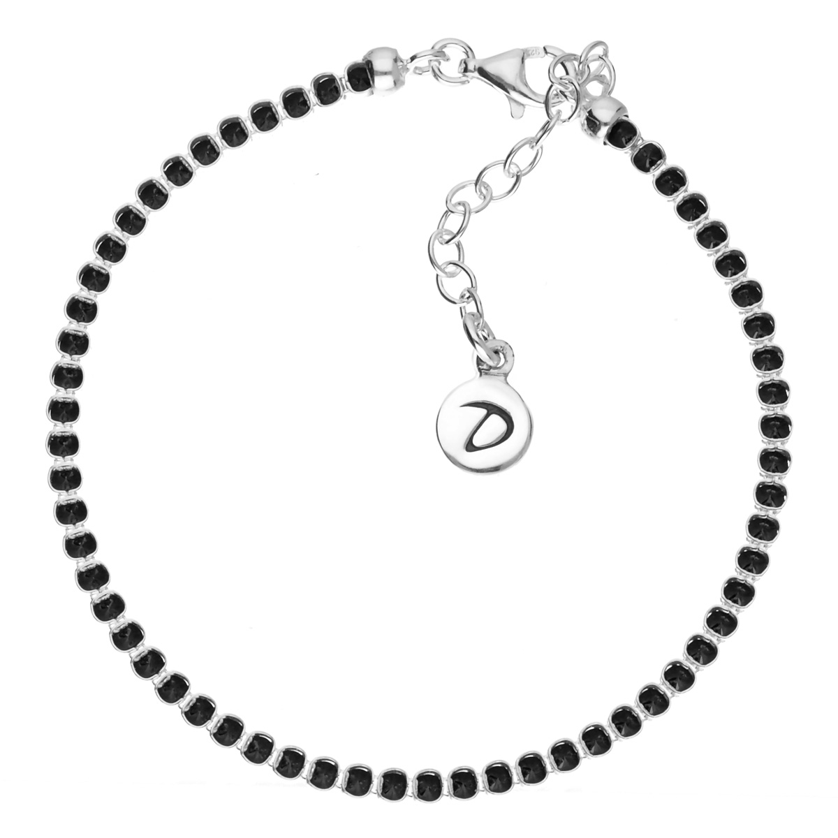 BRACELET CHAÎNE EFFET DIAMANT NOIR