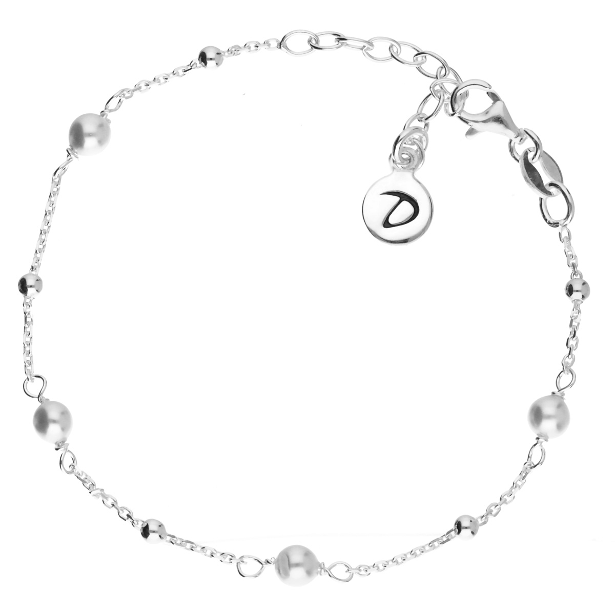 BRACELET PERLES NACRÉES ET ARGENT
