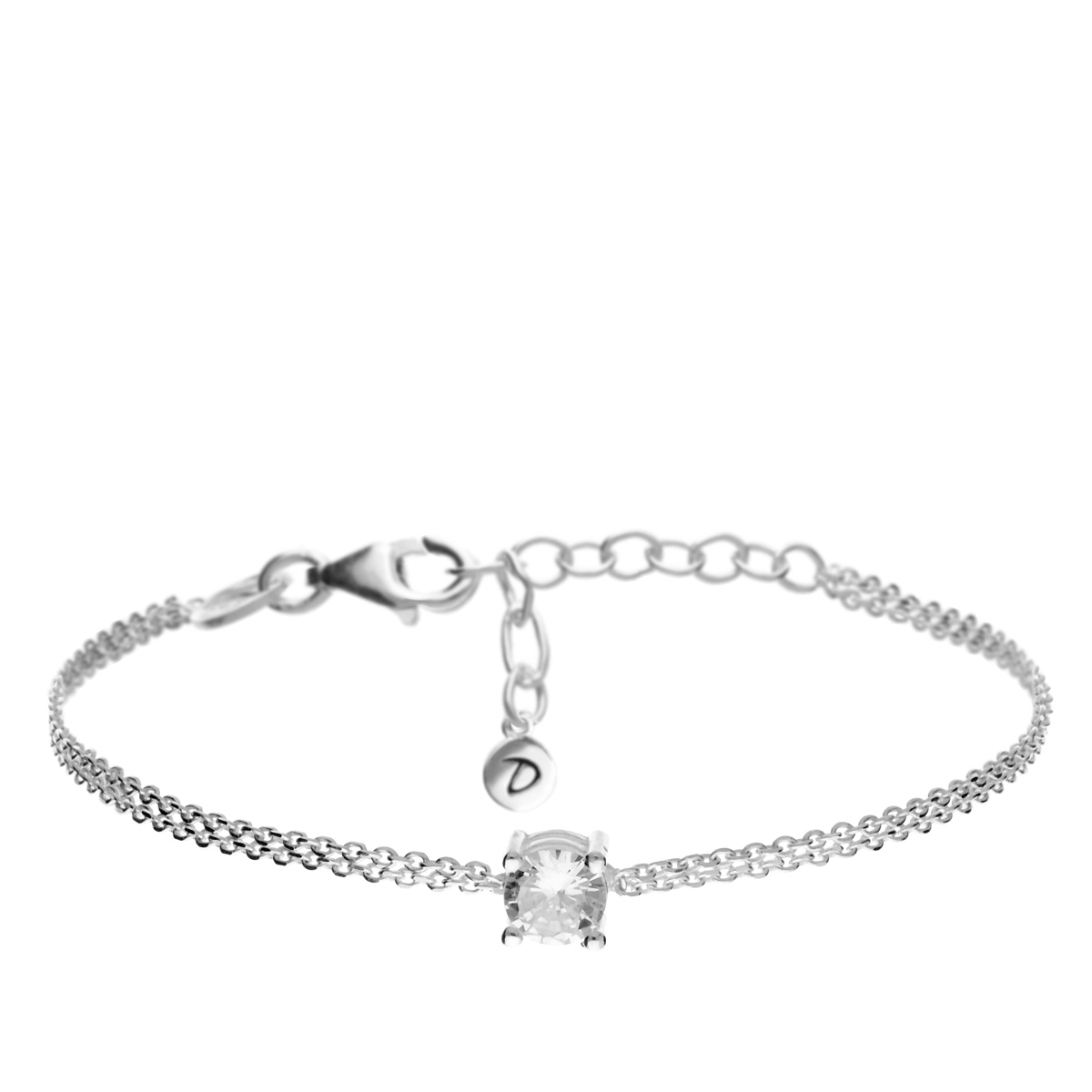 BRACELET DOUBLE CHAÎNE OXYDE ROND