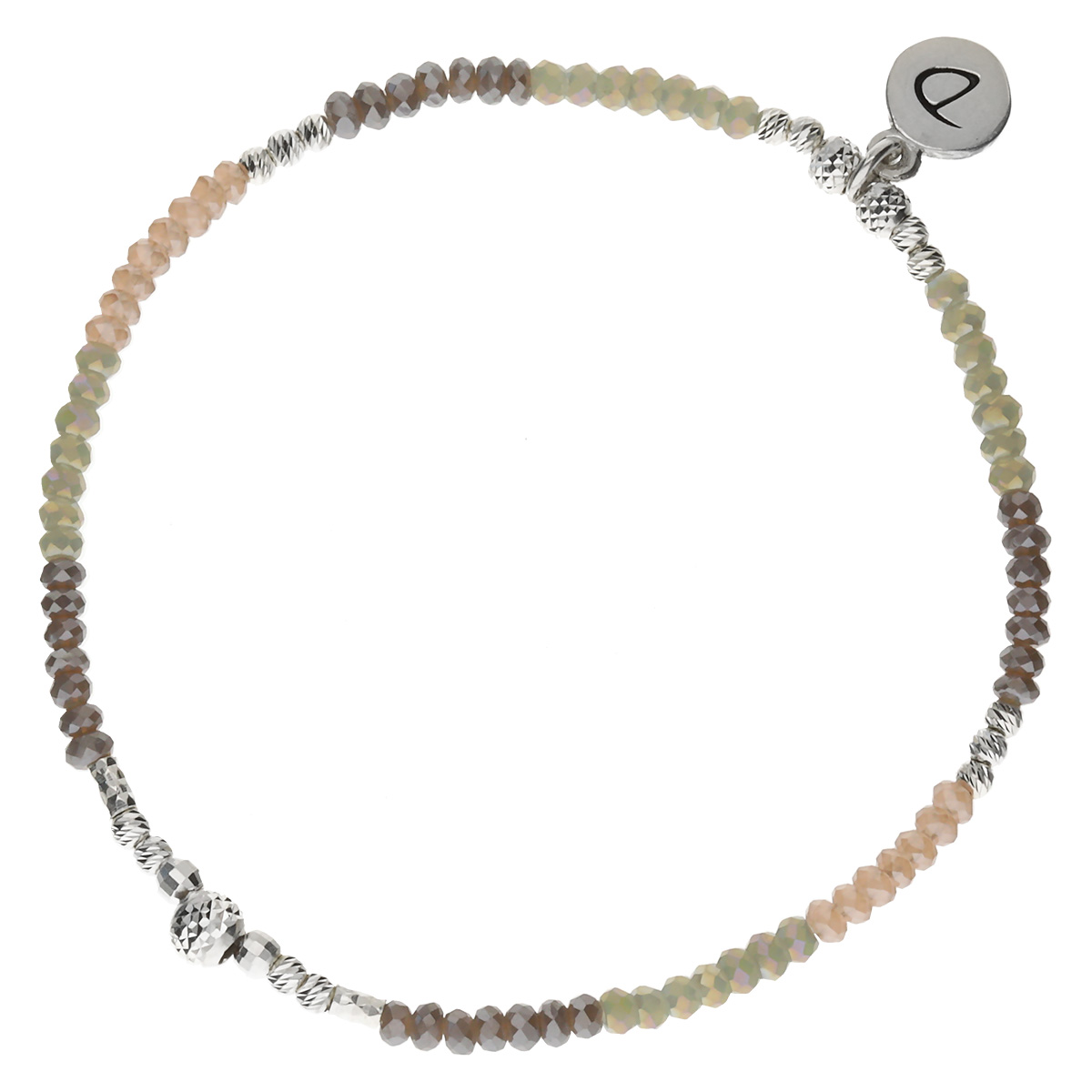 BRACELET ELASTIQUE PERLE DIAMANTÉE TWEED KANDY