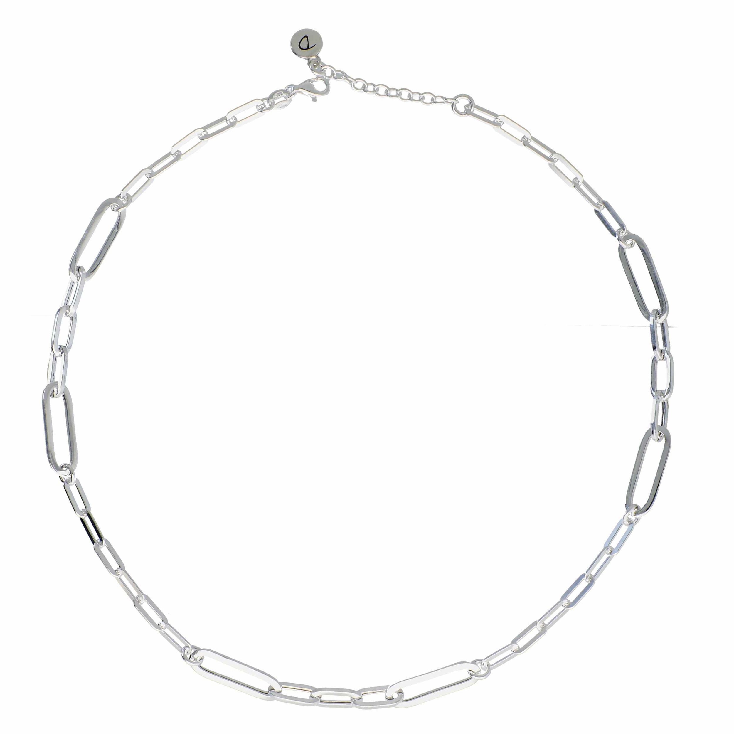 COLLIER CHAÎNE FORÇAT PLATE Argent 925