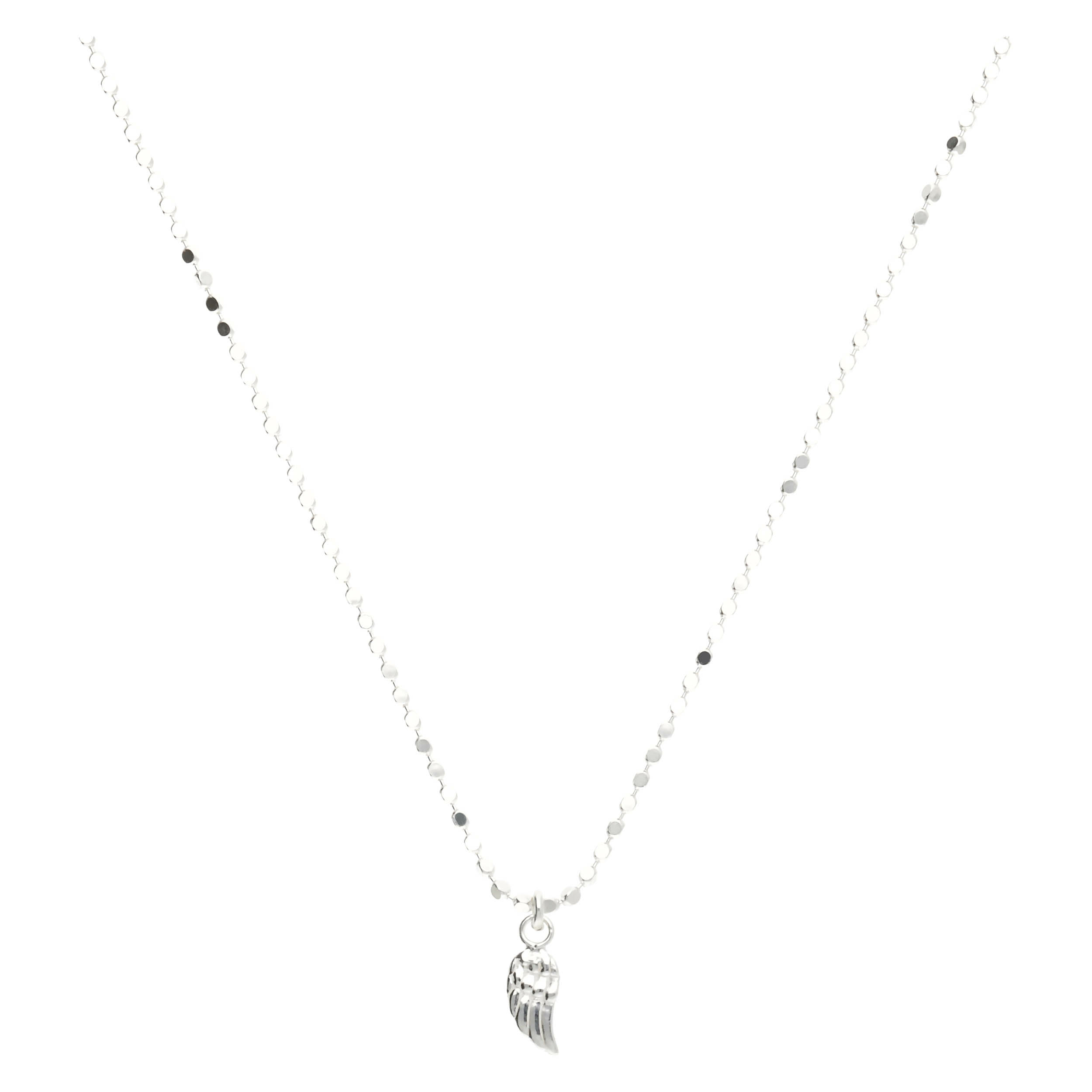 COLLIER CHAÎNE PETITS CUBES AVEC UNE AILE Argent 925