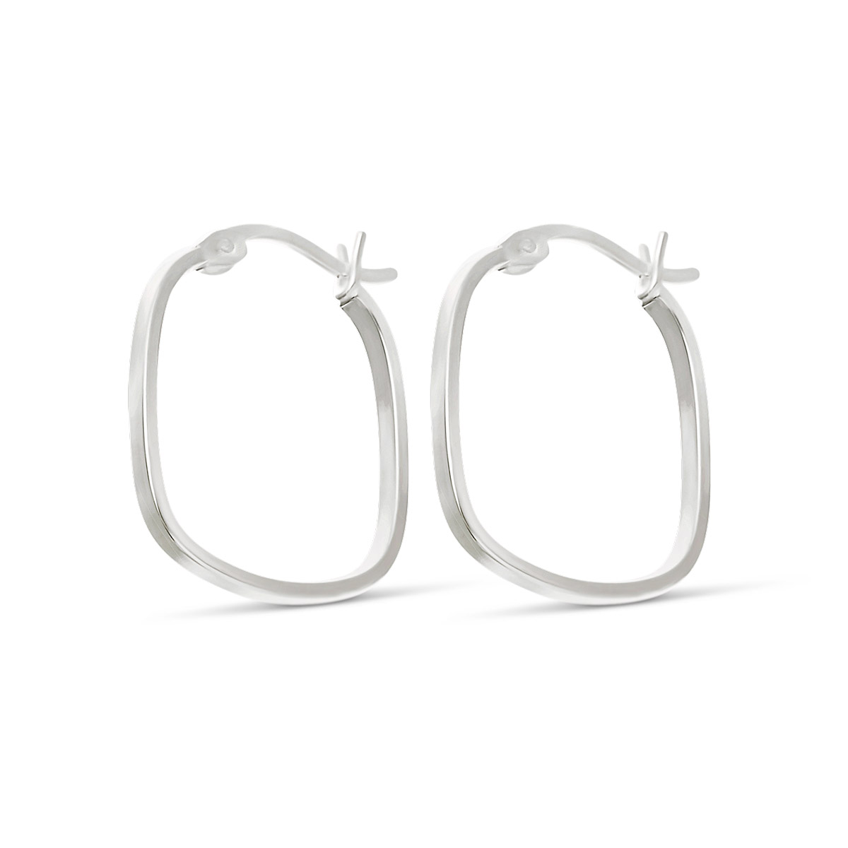 CRÉOLES CARRÉES ARGENT 925