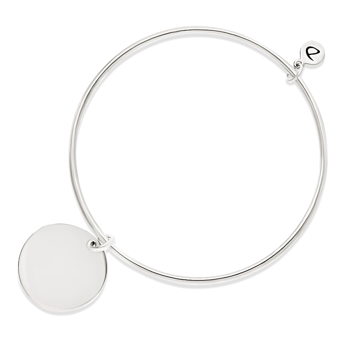 JONC ROND TUBE  PASTILLE LISSE 25MM Argent 925 Gravable