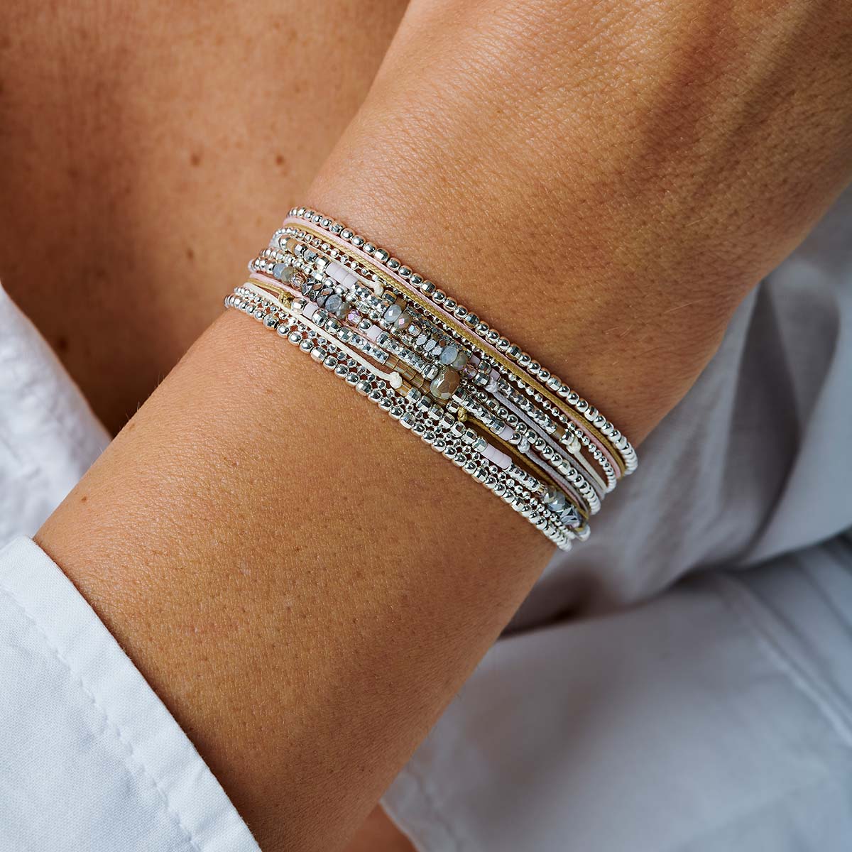 Bracelet Argent 925 Femme 3 Anneaux Entrelacés - Bijoux Argent