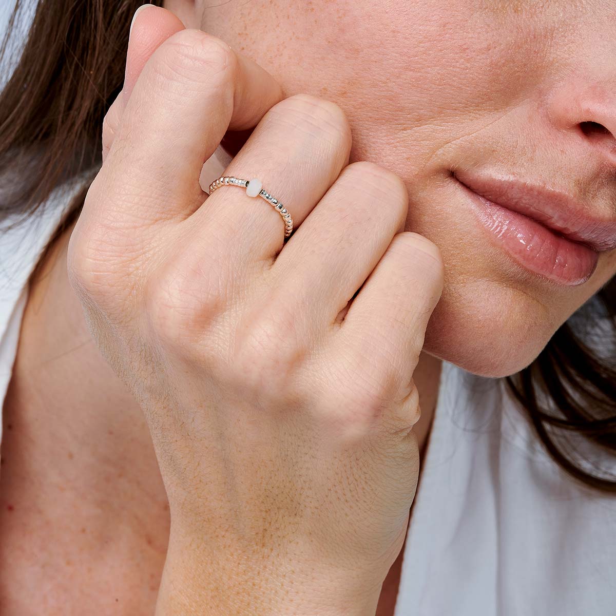 BAGUE ELASTIQUE FARO OPALINE