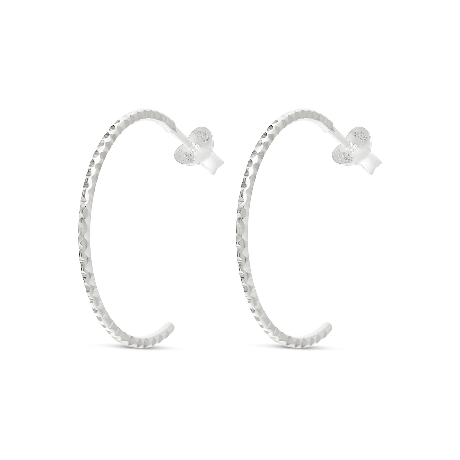CRÉOLES FINES DIAMANTÉES 18MM