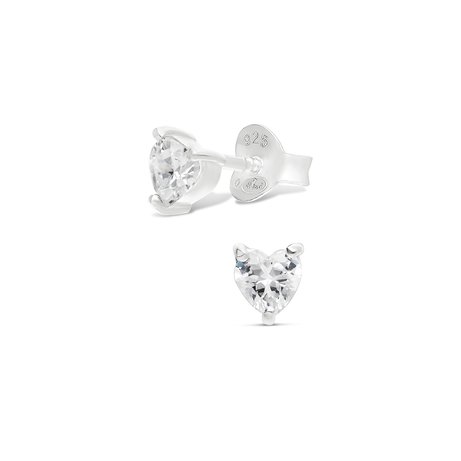 BOUCLES COEUR OXYDE ÉPAIS 4 MM