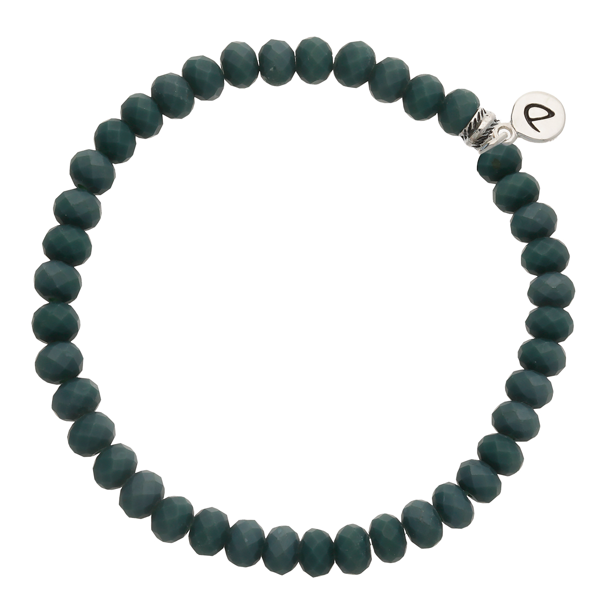 Bracelet Homme Élastique Vert Sapin Gris 6mm