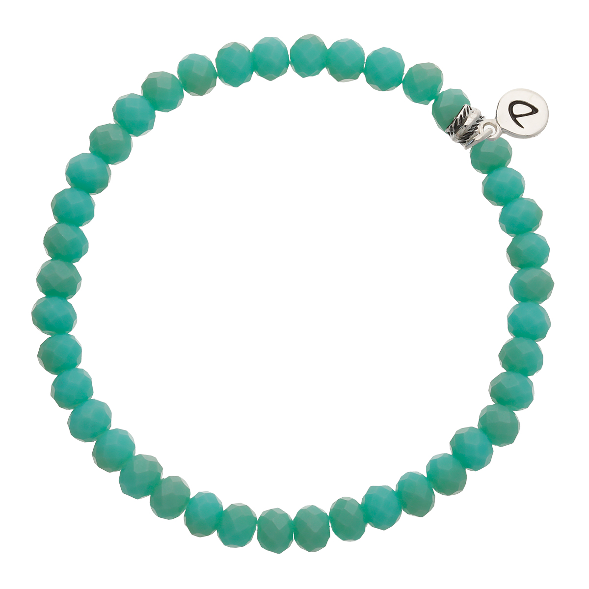 Bracelet Homme Élastique Vert Turquoise 6mm