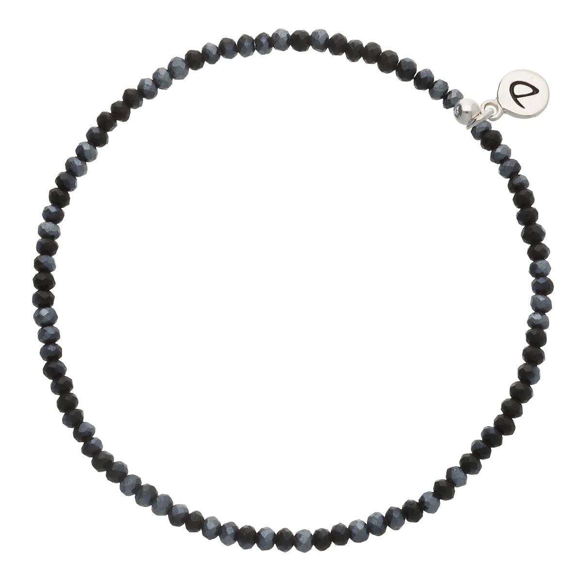 Bracelet Homme Élastique Noir Bleu Nuit 3mm