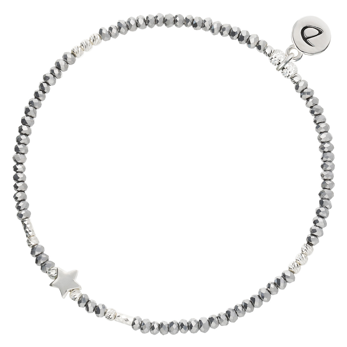 Bracelet Élastique En Argent 925 Gris La Petite Star