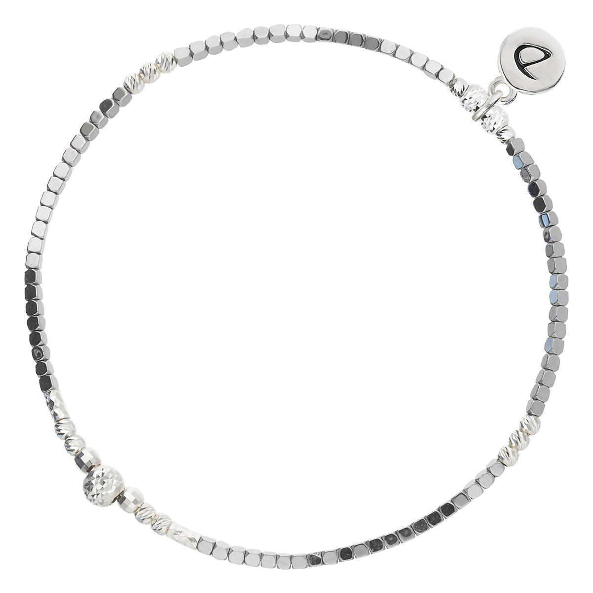 Bracelet Élastique En Argent 925 Gris Kandy