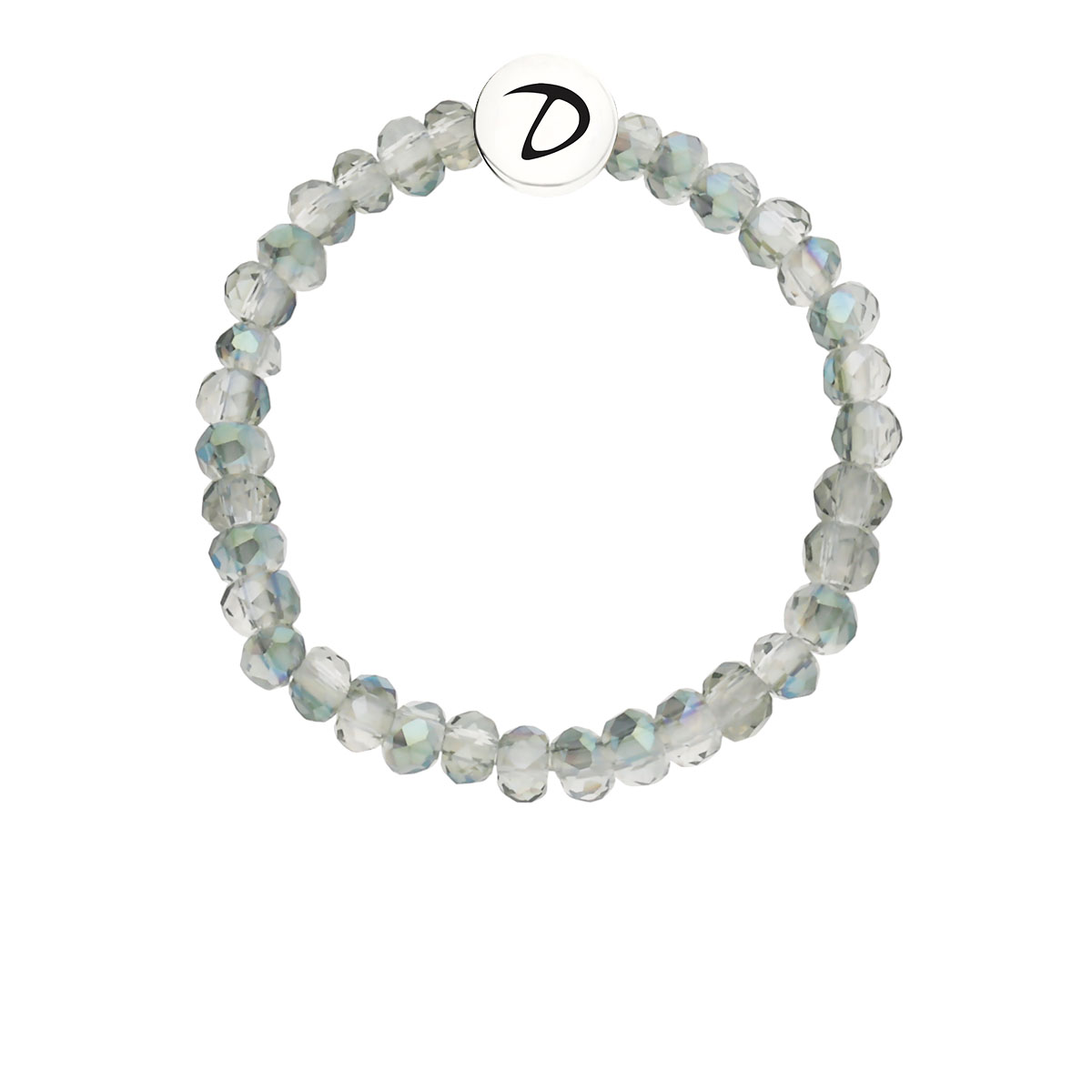 Bague Élastique Argent 925  Vert Kaki