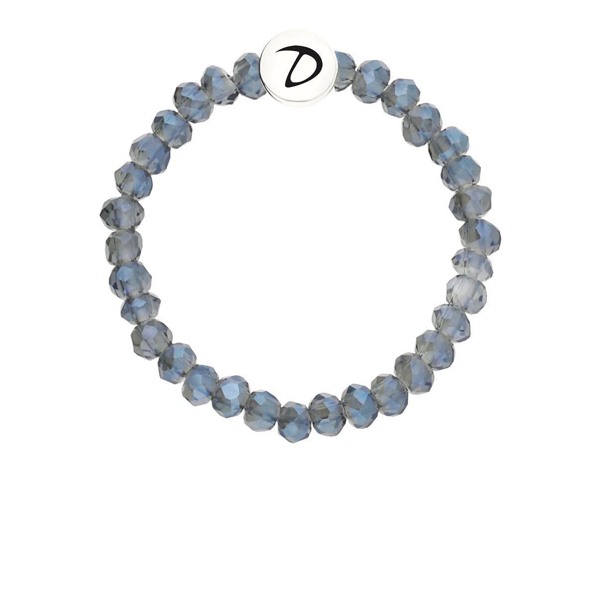 Bague Élastique Argent 925  Bleue