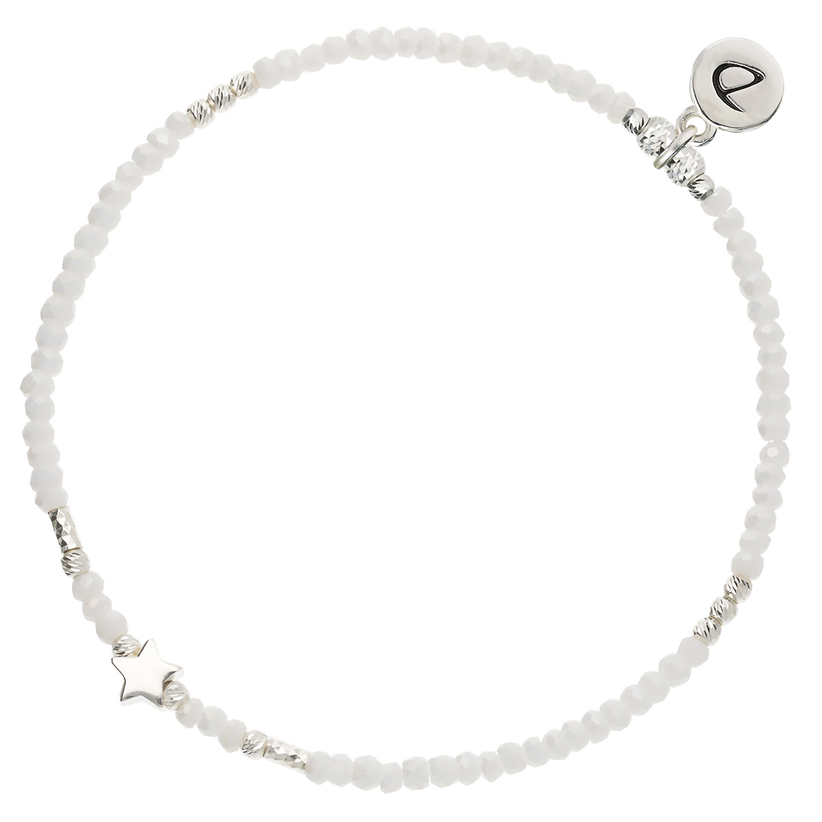 Bracelet Élastique En Argent 925 Blanc La Petite Star